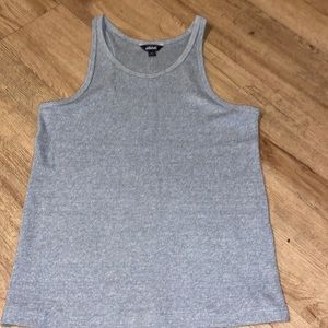 ALL BIRDS GREY RIBBED RACERBACK TANK TOP SIZE MEDIUM